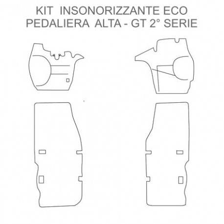 Kit Tappetini Neri (Giulia - 2^ Serie - Pedaliera Alta)